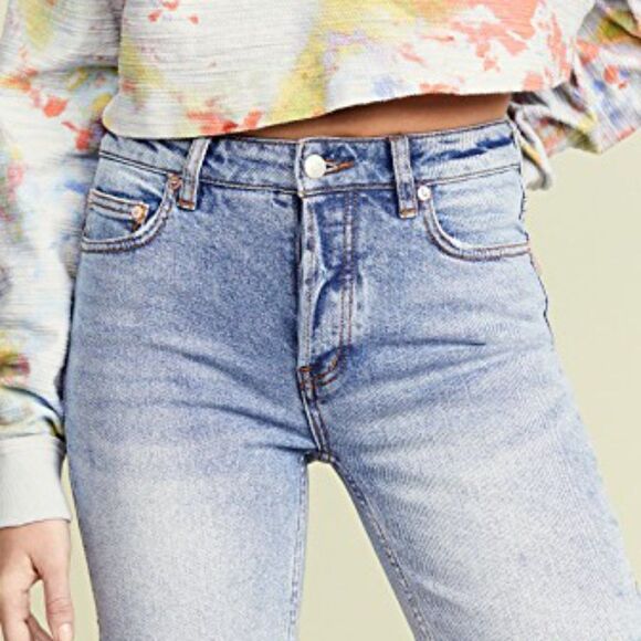 Free People Avery Bermuda Shorts 24 Denim Jean - Picture 1 of 4